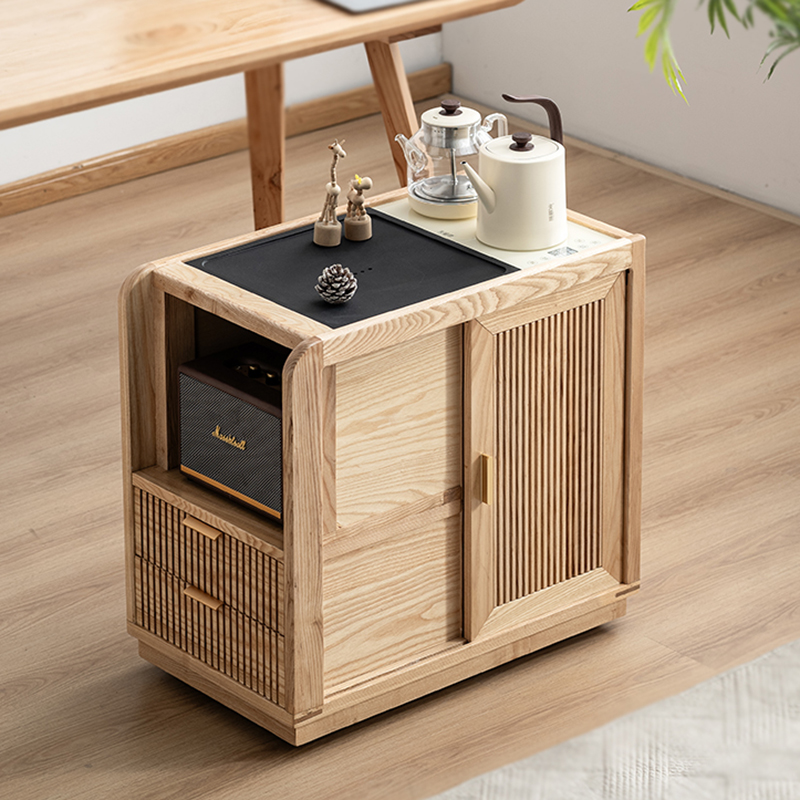 胡桃木茶水柜小茶台小户型
