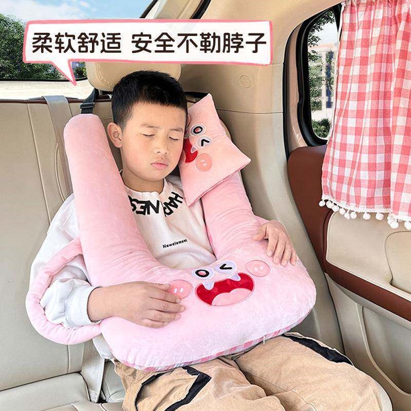 热销卡通汽车头枕创意儿童车用长途睡觉神器护颈枕靠枕四季通用安