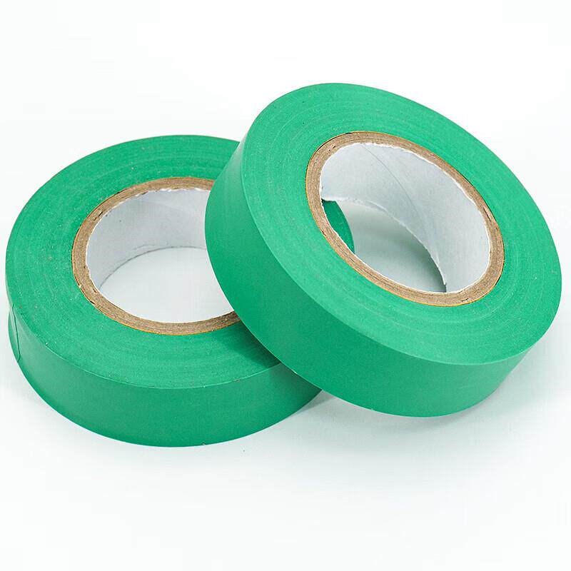 热销海斯迪克HKE-488电工胶布PVC电工绝缘胶带绿色18mm*20m(6卷)