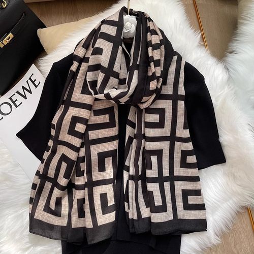 2025新款棉麻围巾秋冬季高级感