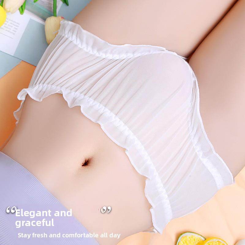 女性内衣网红热风格纯欲望性感网眼2025新蕾丝胖毫米大尺寸三角短