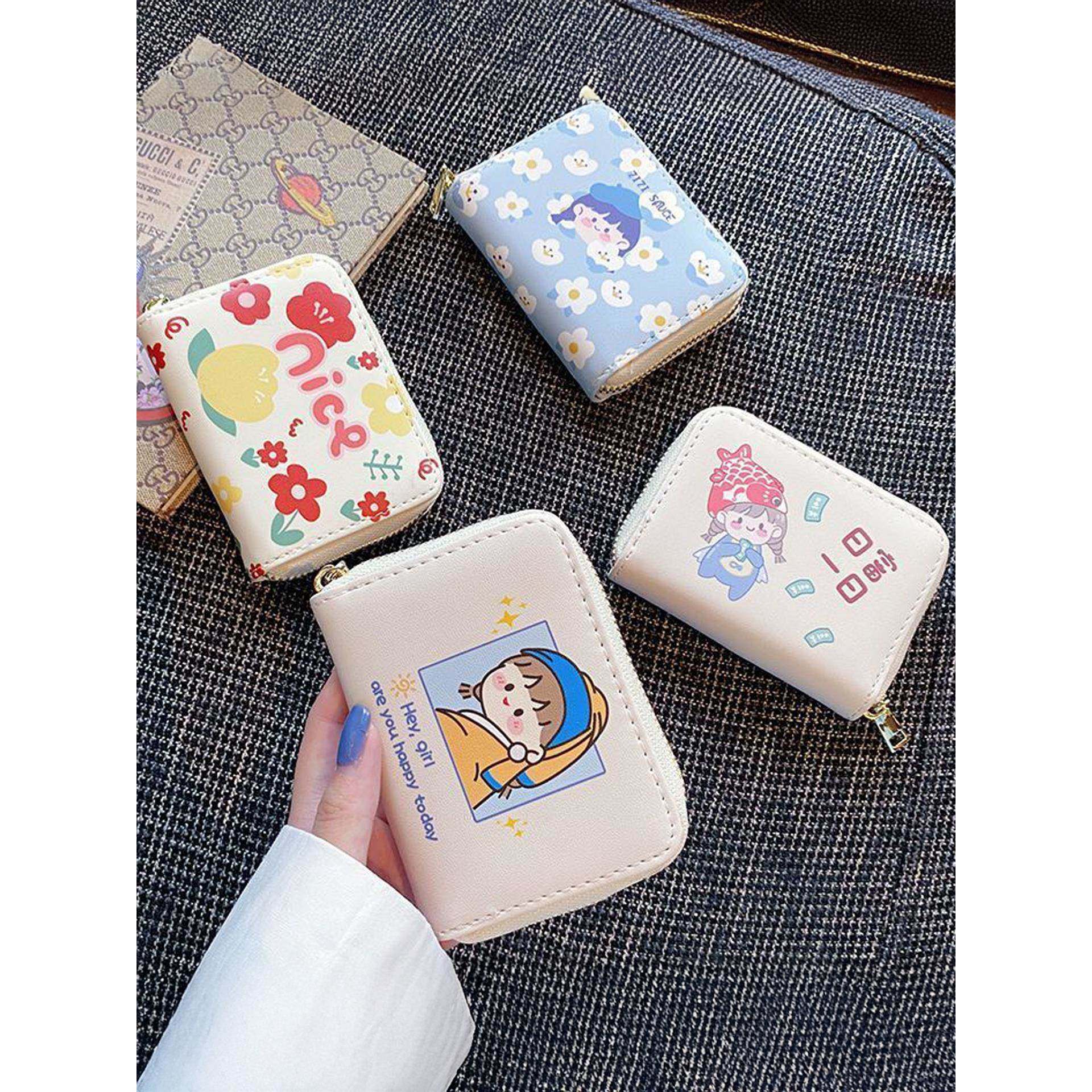 2025新款小巧零钱包女卡通可爱日系心短款卡片夹卡包多卡位一体包