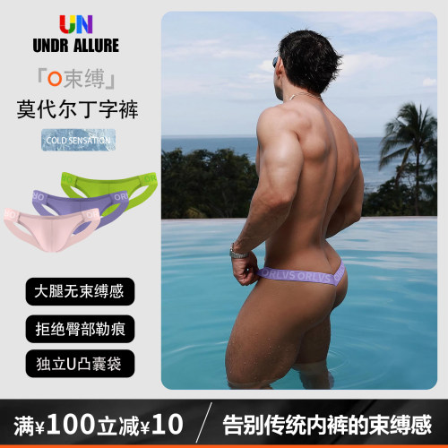 2条装莫代尔无腰带双丁字裤性感
