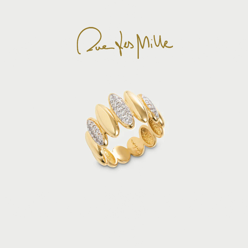 RuedesMille 轻奢高级感锆石戒指女简约中指食指戒饰品ANZ029M1AU