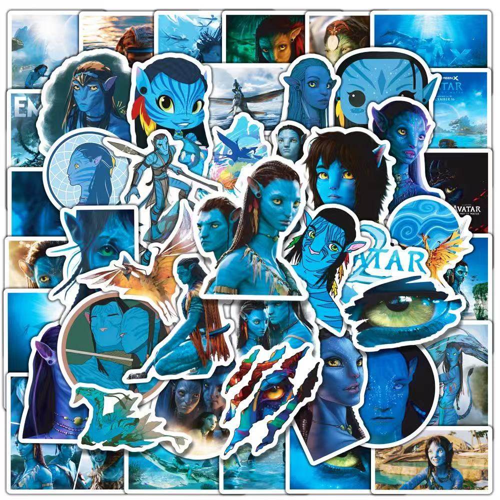 50张阿凡达贴纸笔记本滑板电动车阿凡达电影周边装饰贴纸
