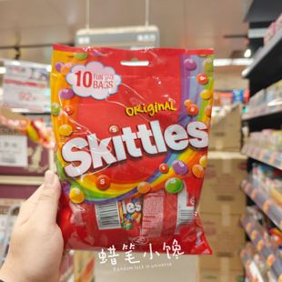 儿童休闲零食 进口skittles彩虹糖原味果汁糖果袋装 香港代购 港版