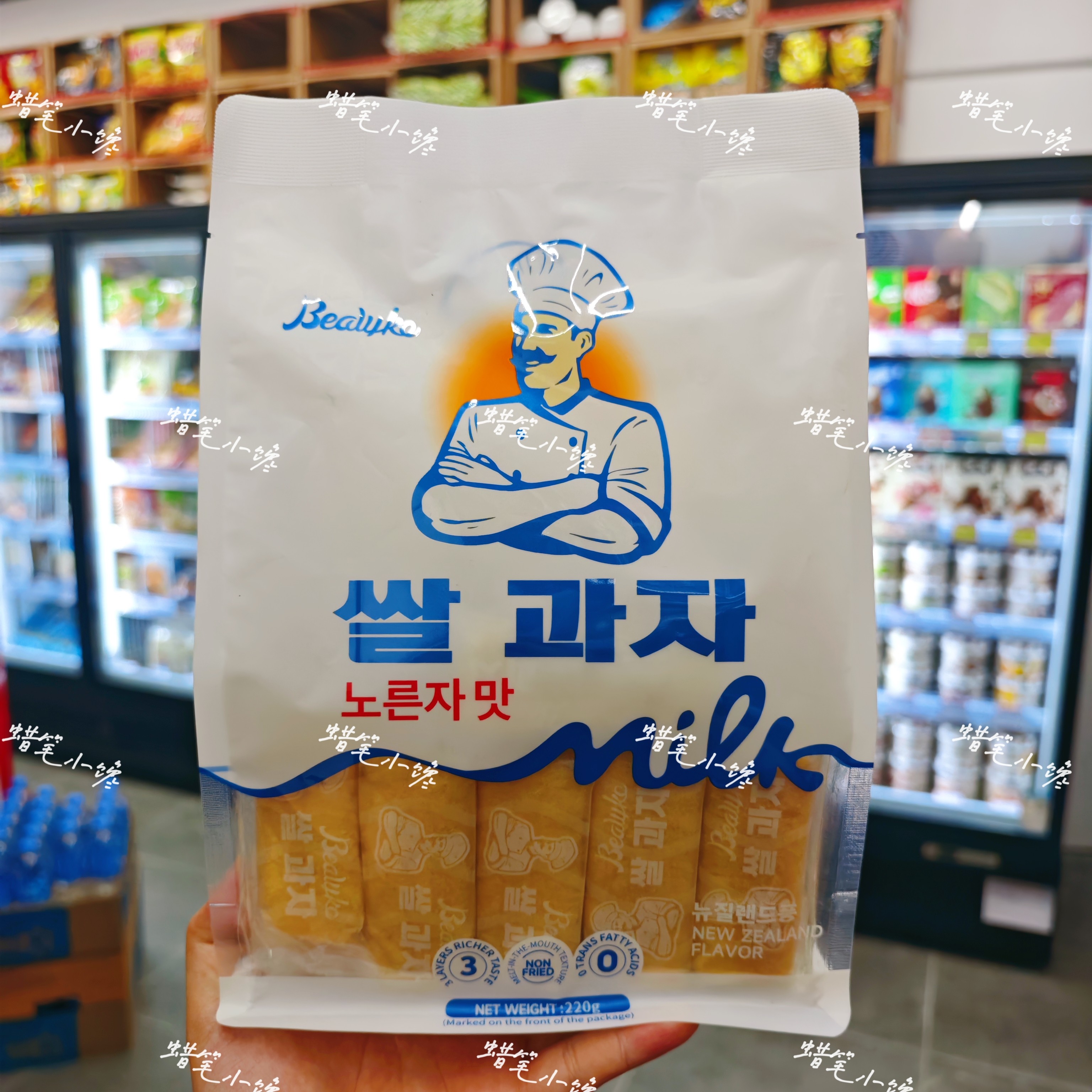 香港代购 韩国 Bealyke芝士味牛奶米饼220g早餐糕点解馋休闲零食