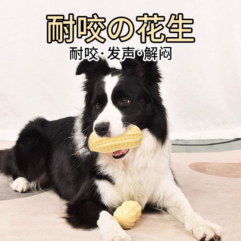 狗狗玩具球磨牙发声TPR花生大型犬金毛幼犬柯基法斗猫狗解闷厂家