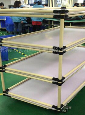 东莞塘厦米黄色精益管4层快速物流周转车来图制作一年保修