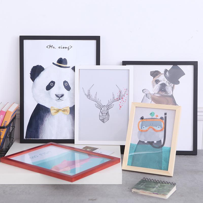 厂家简易平面实木相框 摆台挂墙40*100精美影楼专用木质相框