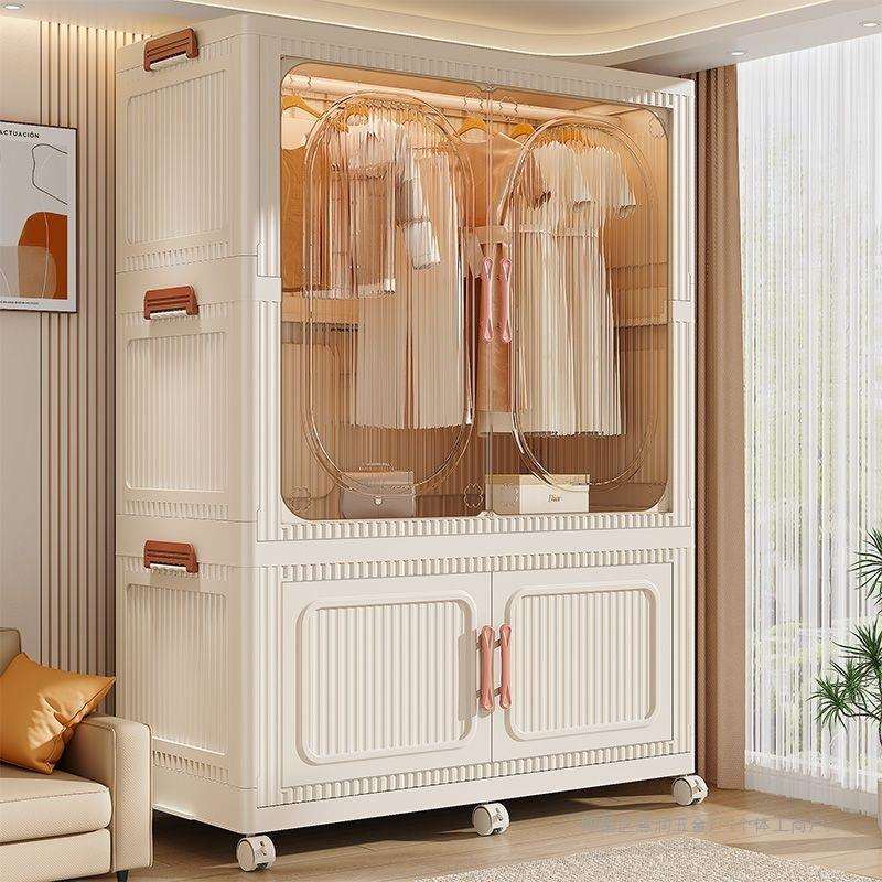 衣柜家用卧室秒安装折叠简易衣柜出租房用结实耐用宝宝儿童衣柜