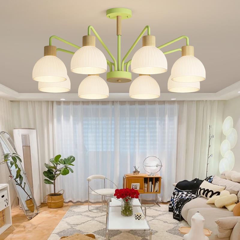 客厅吊灯北欧创意个性餐厅灯现代简约原木奶油风餐桌卧室书房灯具