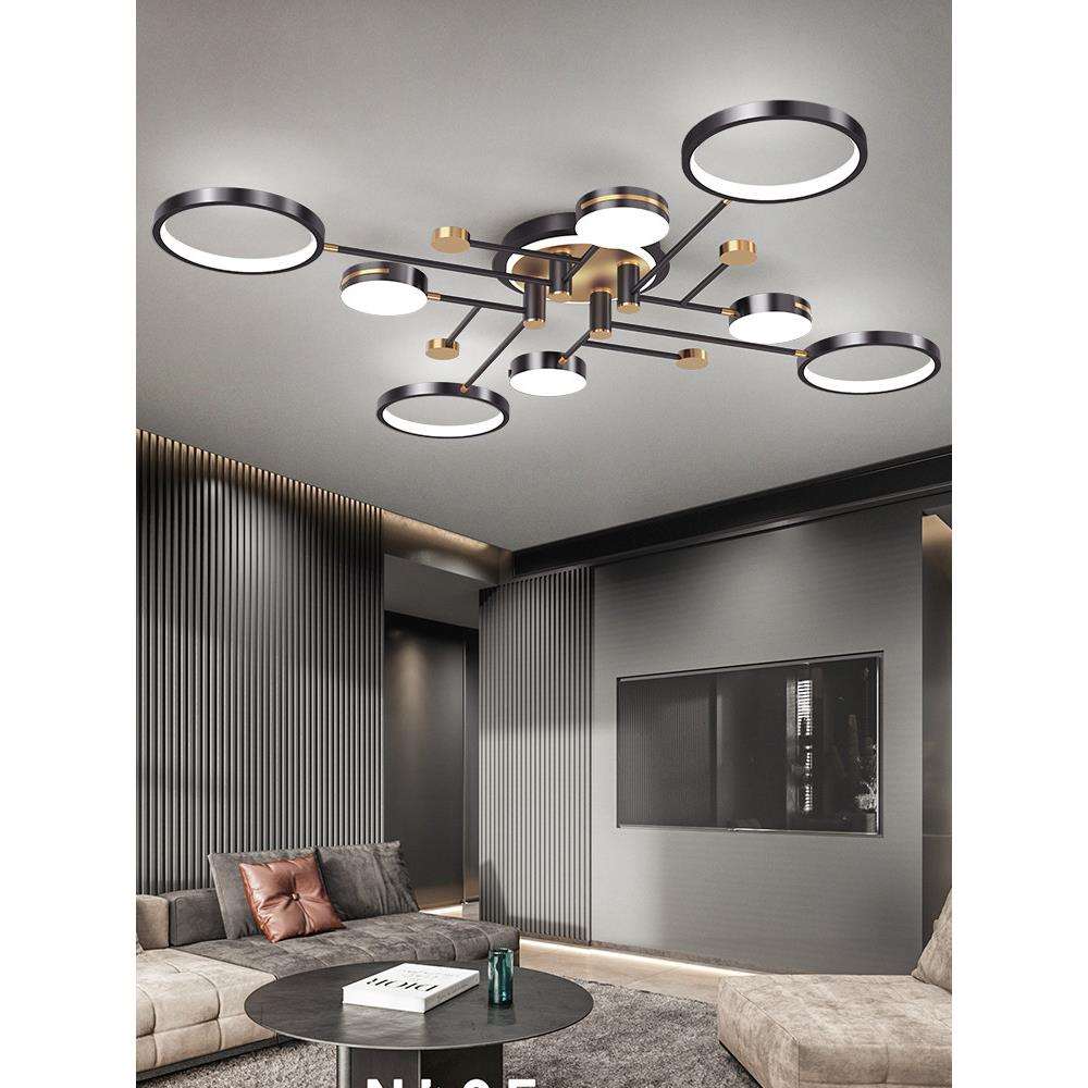 吊灯客厅灯现代简约大气轻奢吸顶灯主卧室灯新款全屋流行灯具大全