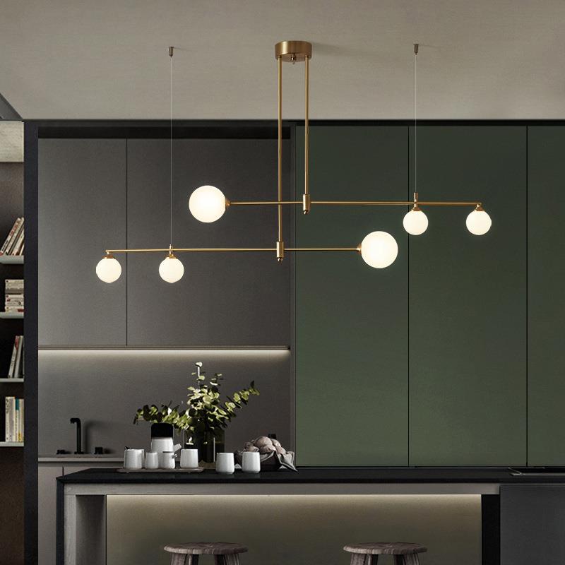 2020年新款餐厅灯吊灯现代简约饭厅灯餐桌灯吧台吊灯轻奢北欧灯具