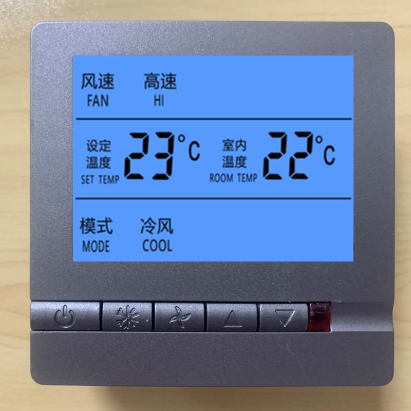 热销中央空调风机盘管液晶温控器灰色控制面板黑色水机三速开关控