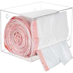 超大垃圾袋分配器支架,壁挂式亚克力厨房橱柜收纳盒收纳盒收纳盒