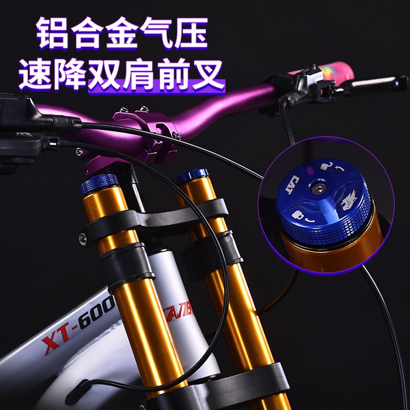 热销新款速降特技炸街软尾山地车成人变速碟刹双肩减震越野变速自