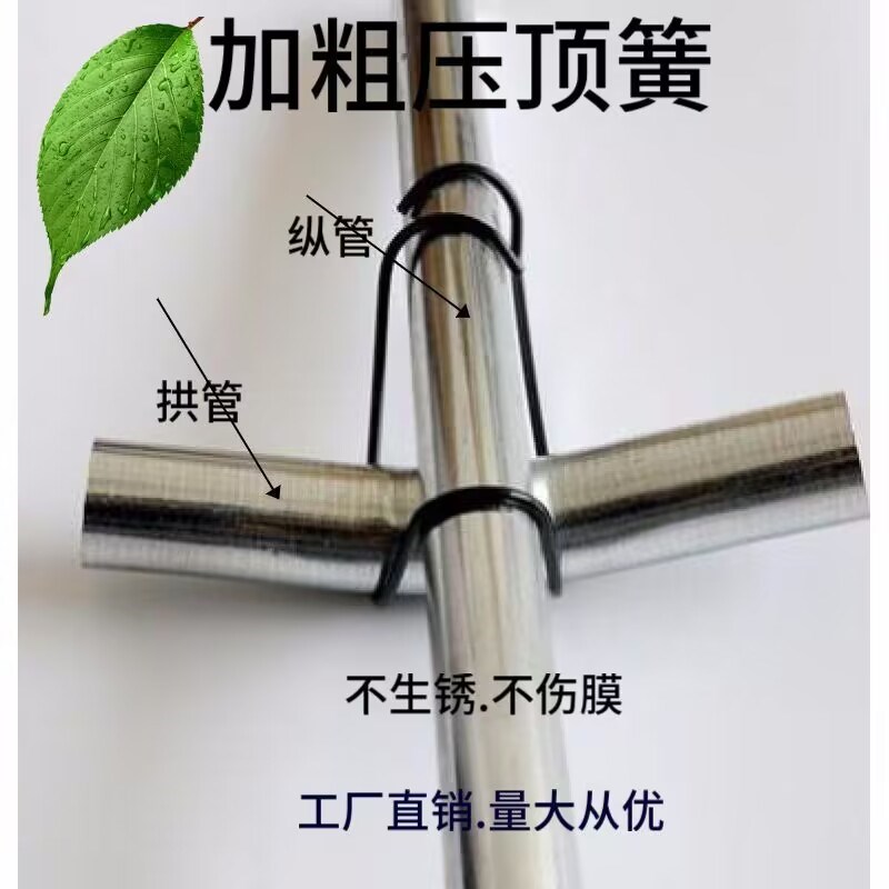 热销园艺爬藤包塑钢管配件固定扣支架支柱连接扣弹簧扣家庭种植钢