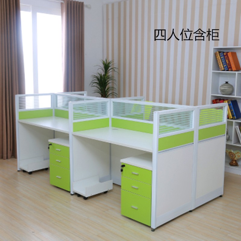 热销福州办公家具屏风办公桌员工位隔断组合职员桌4卡位话务桌电
