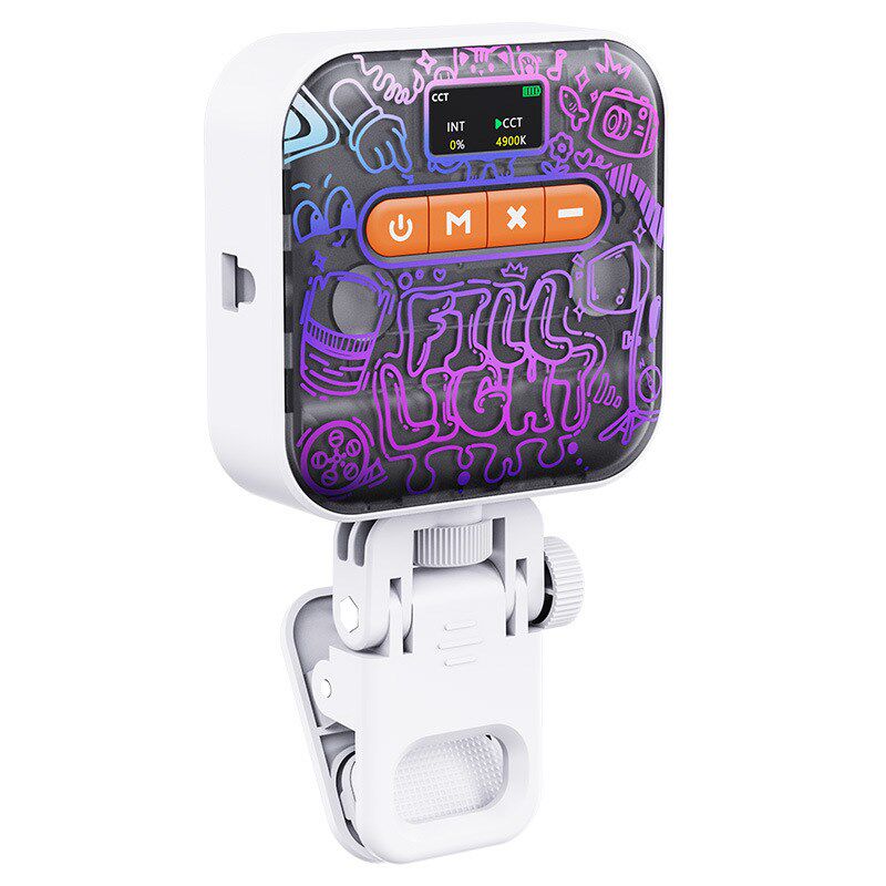 热销RGB迷你便携式自拍补光灯摄影拍照手机直播拍摄单反相机口袋