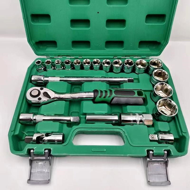 热销套筒扳手22件套两用配件铬钒钢火花塞多功能汽修工具箱五金套