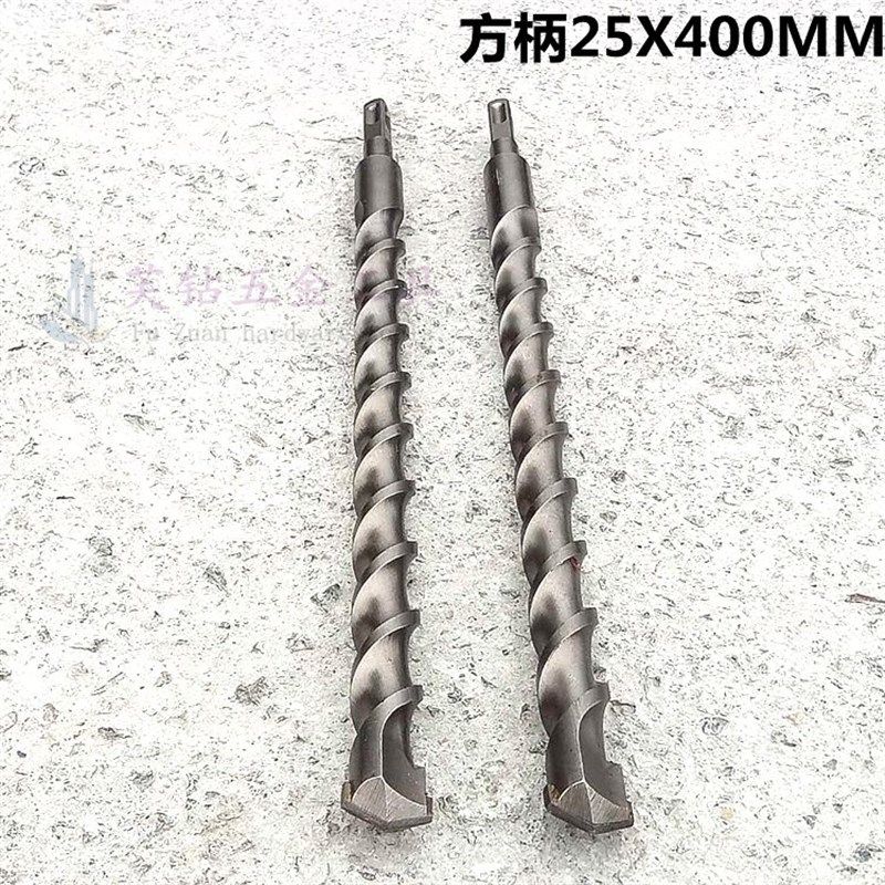 热销四坑方柄电锤冲击钻头 合金穿墙加长水泥钻头四角方头40厘米4