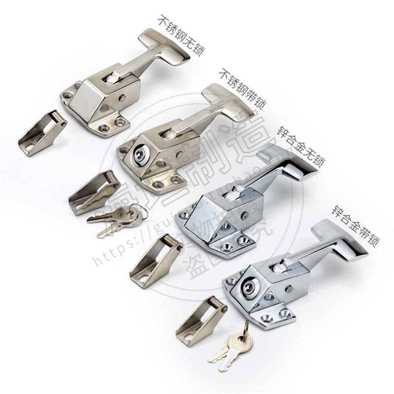 热销304不锈钢烘箱门带锁芯锁弹簧拉手侧门把手烤箱试验箱CT-68