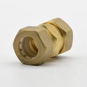 热销黄铜不锈钢波纹管专用铜卡套双活接直接软接头水管快速直接铜