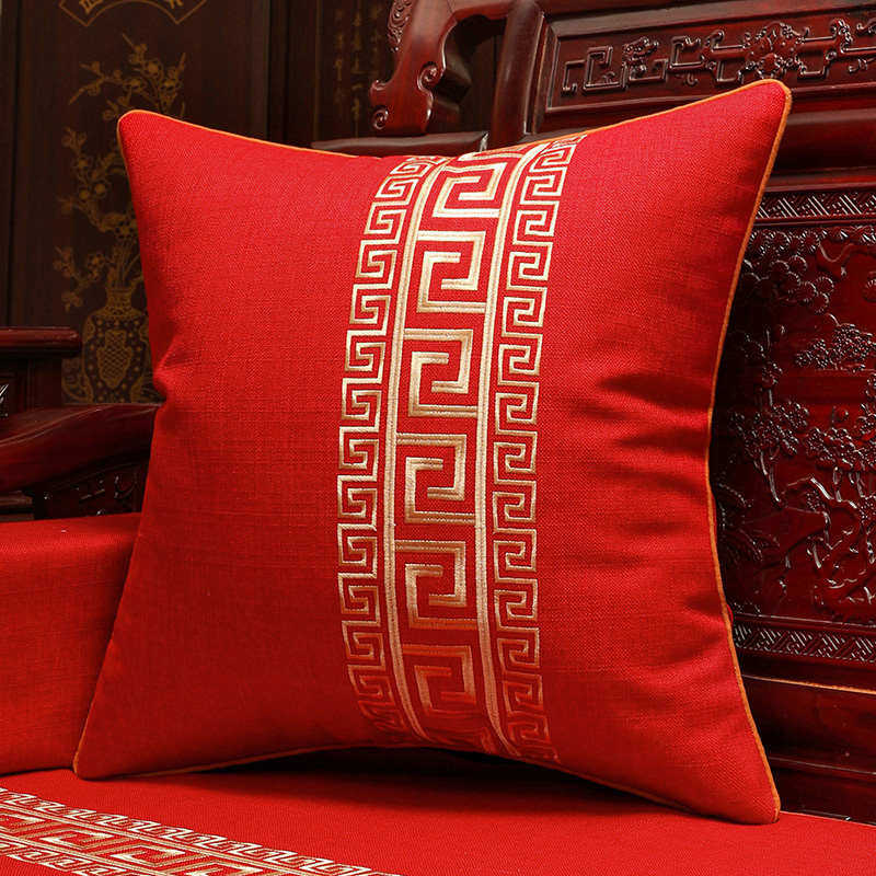 热销中式红木沙发坐垫带靠背实木家具坐垫带靠垫防滑木头沙发垫套