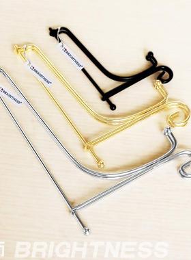 工艺品摆件底座铁艺盘子支架茶饼相框展示架赏盘架石头画支撑架子