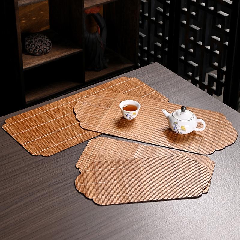 手工竹制茶席工艺竹编功夫茶具配件泡茶隔热垫子竹席干泡茶席茶垫