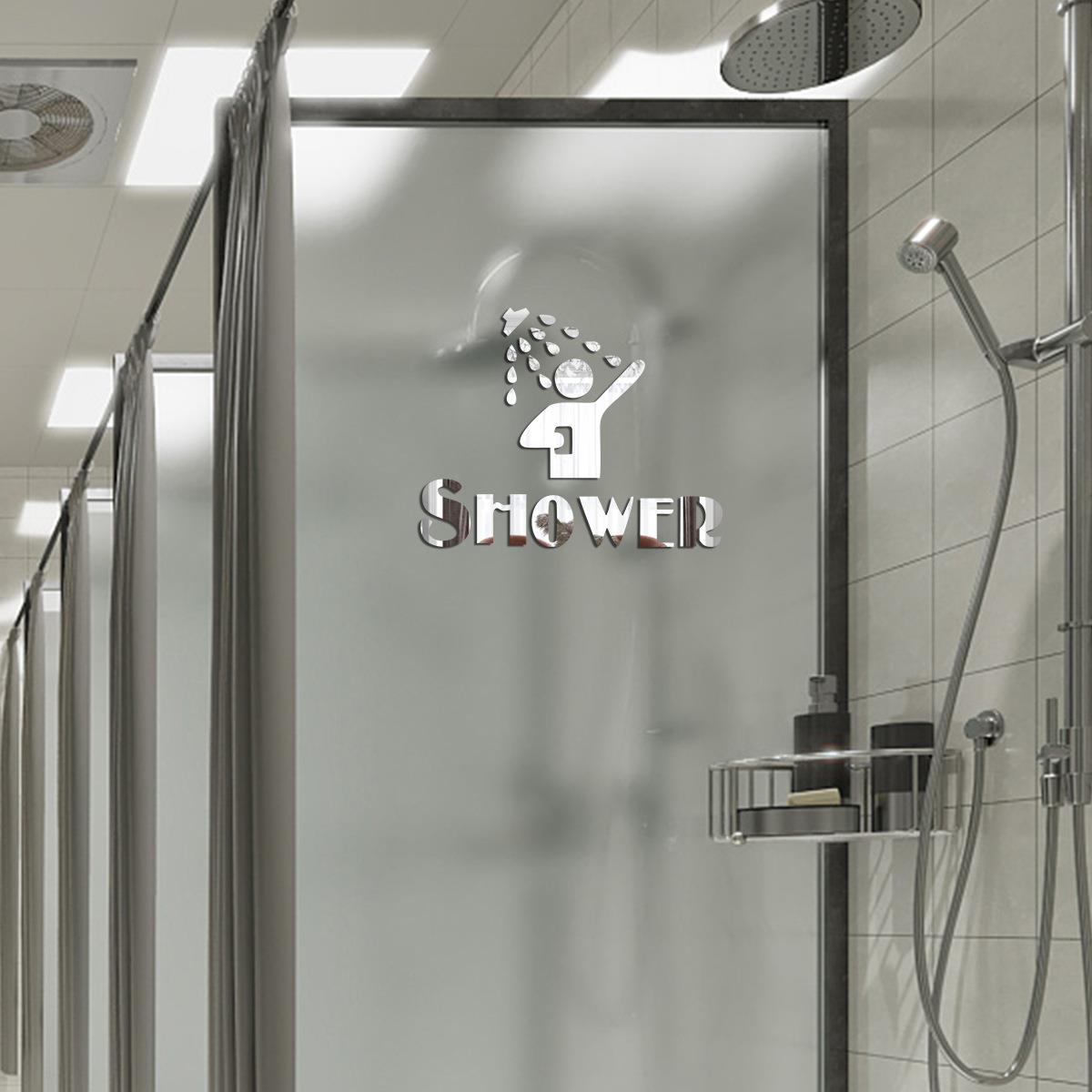 跨境外贸浴室玻璃门墙壁装饰立体防水1mm厚亚克力贴纸布置JMY3911