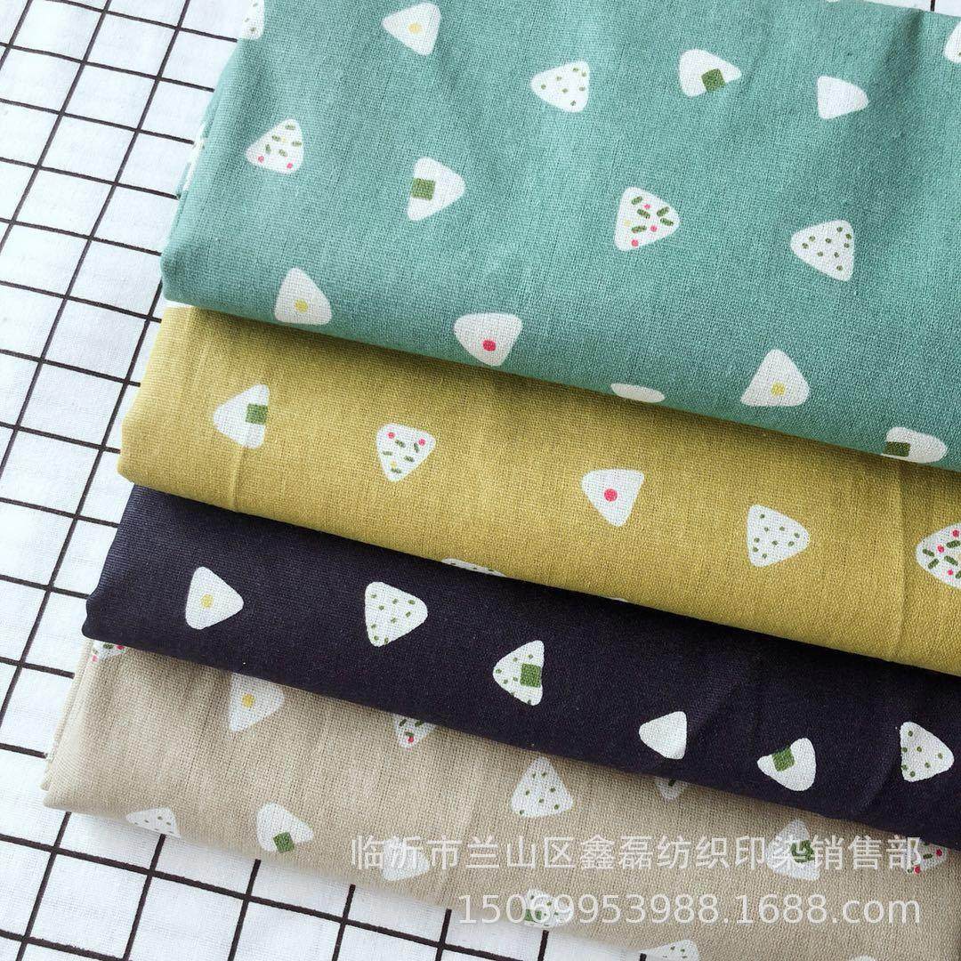 【厂家直供】小清新棉麻布料 手工布艺桌布工艺品布麻布印花 麻布