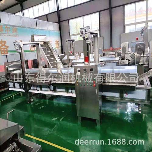 4米里脊肉片油炸机小酥肉上浆油炸设备裹浆均匀技术指导