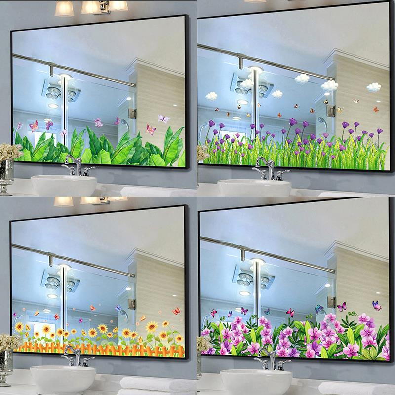 GZ6M卧室化妆台浴室镜子贴纸镜面装饰小清新玻璃装饰贴纸画自粘墙