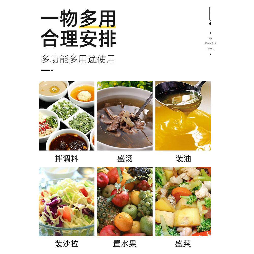 加厚304不锈钢码斗盆酒店后厨巢斗配菜马斗碗调料码兜装菜小直销
