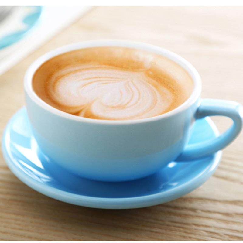 xyt泽田杯咖啡杯专业比赛压纹拿铁杯拉花杯碟350cc花式阔口支持定