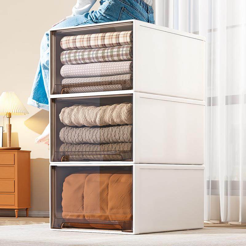 沐鸣抽屉式收纳箱衣柜塑料柜子家用内衣储物衣物整理箱衣服收纳盒