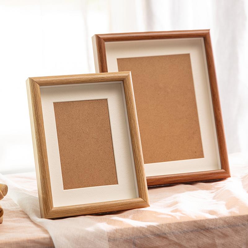 木质中空实木相框摆台6寸8寸10创意照片diy框架立体实木画框