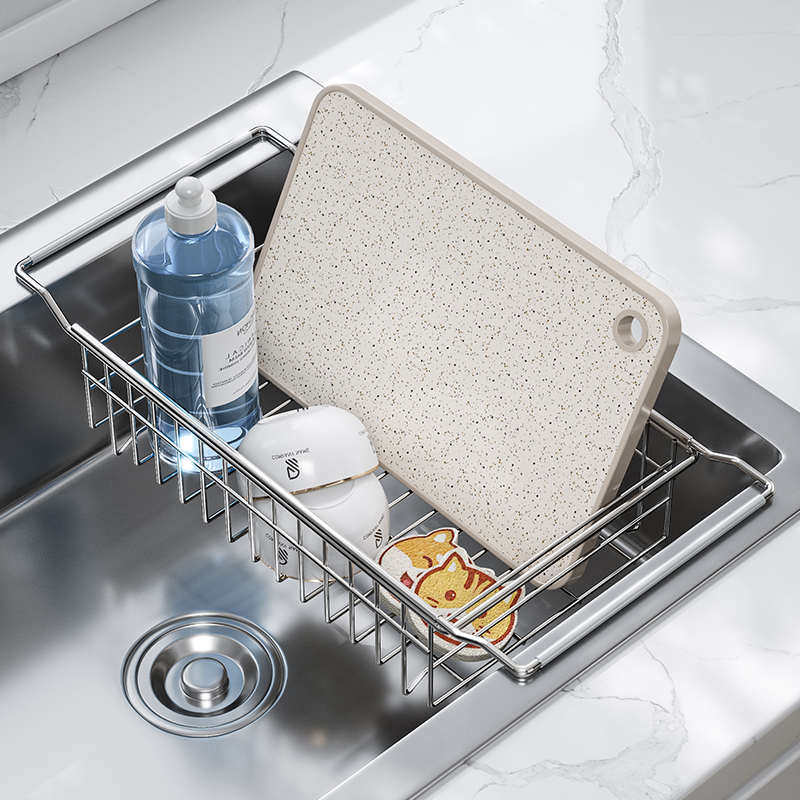 新疆包邮水槽伸缩置物架304不锈钢厨房水池篮碗碟蔬果筷勺收纳沥,厨房/烹饪用具,水槽置物架,淘宝优惠券,粉丝福利购,淘宝优惠卷