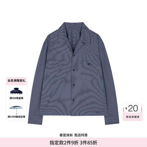 GROVE官方旗舰店女PS春季款复古韩系翻领长袖衬衫GS5SH03M