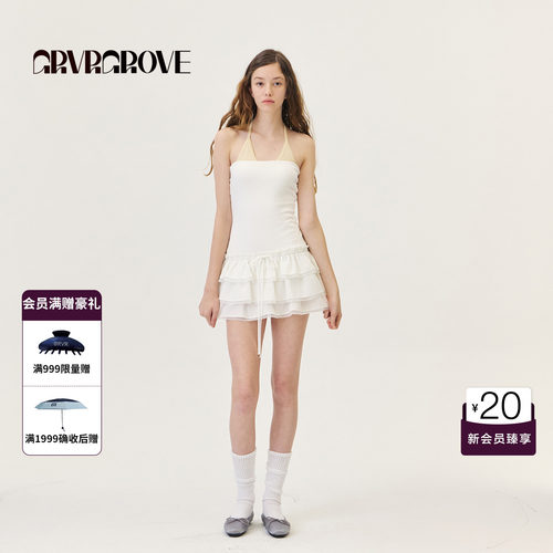 GRVR GROVE官方旗舰店2026PS春季新款韩系无袖连衣裙女 GP26OPK60