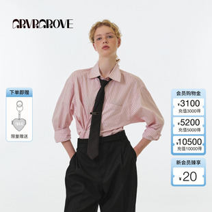 2025FW秋季 新款 条纹长袖 女款 GROVE 衬衫 GF5SH03M 博主同款