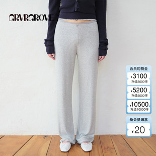 韩系休闲裤 针织长裤 BM5PT06M 新款 GROVE官方旗舰店2025BS系列夏季