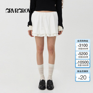 GS5SK04M 梭织短裙裤 GROVE官方旗舰店女士2025PS春季 新款