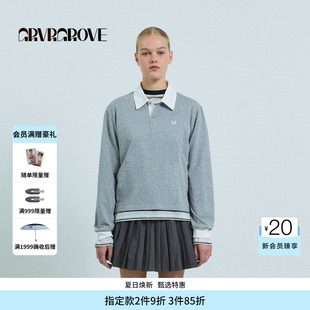 GROVE官方旗舰店2026SS春夏韩系上装长袖POLO衫翻领套头GS26TSC62