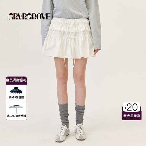 GRVR GROVE官方旗舰店2026PS春季新款韩系半身短裙女 GP26SKC66