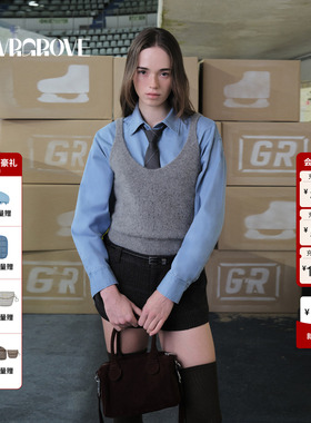 GROVE官方旗舰店 2025WT冬季新款长袖衬衫宽松休闲翻领GCW5SH02