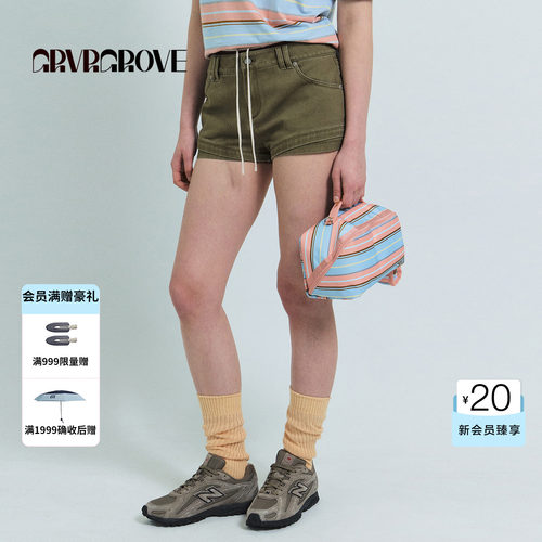 GROVE×LeSportsac乐播诗联名系列手拿包复古条纹化妆包GS26ACC02