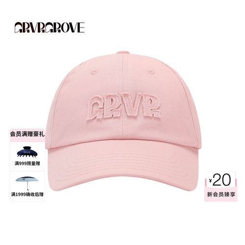 GROVE官方旗舰店2025SS春夏款GRVR水洗棒球帽休闲韩系女 GCM5HT01